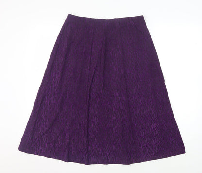 Honor Millburn Women's Purple A-Line Skirt Size 12