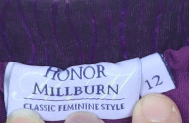 Honor Millburn Women's Purple A-Line Skirt Size 12