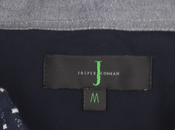 Jasper Conran Men's Black Polo, Medium, Cotton, Casual