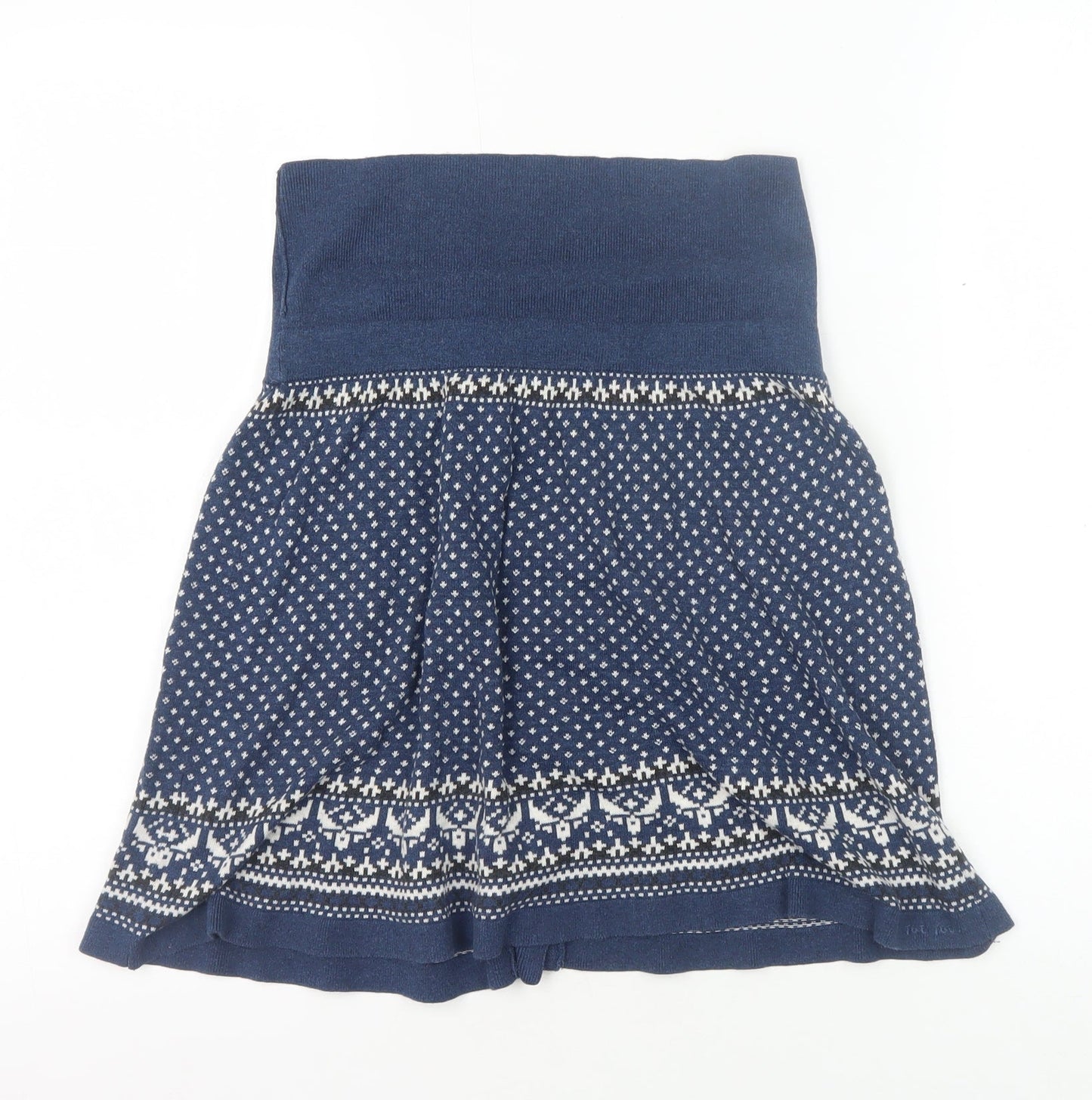 Fat Face Women's Blue Geometric Skirt Size 10