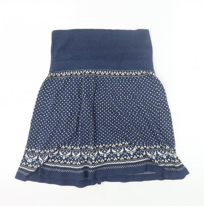 Fat Face Women's Blue Geometric Skirt Size 10