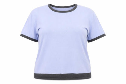 Eastex Women's Blue Ringer T-Shirt, Size 18