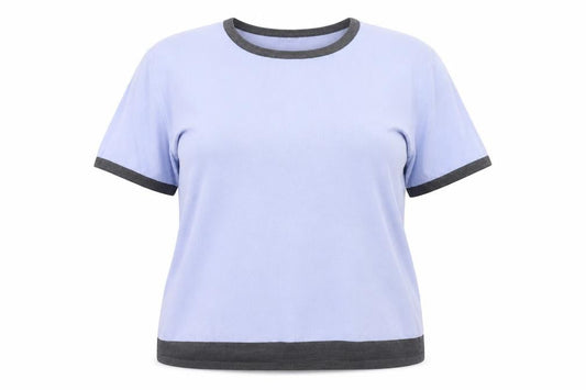 Eastex Women's Blue Ringer T-Shirt, Size 18