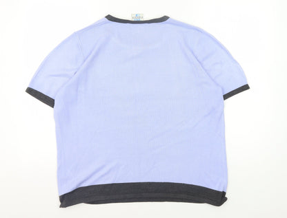 Eastex Women's Blue Ringer T-Shirt, Size 18