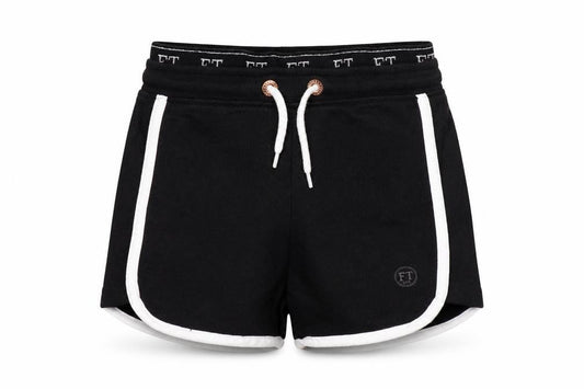 Front view of Firetrap girls’' black athletic shorts 7-8 years
