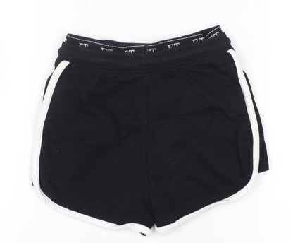 Firetrap Girls' Black Athletic Shorts 7-8 Years