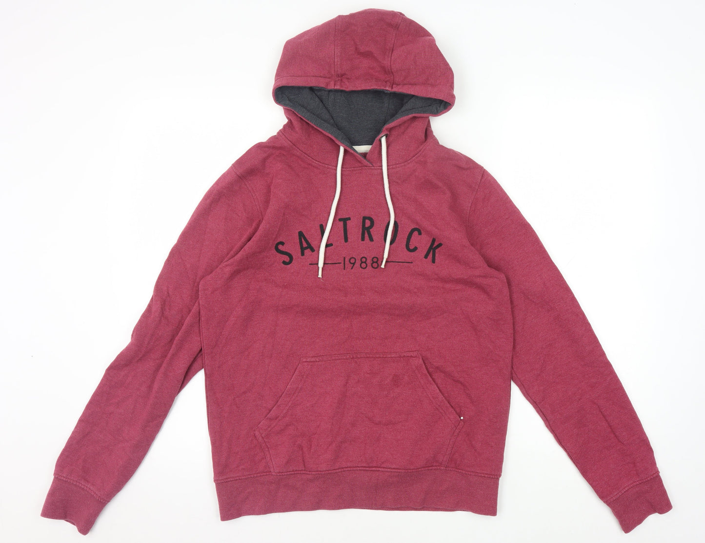 Mens UK Size 10 Saltrock Red Pullover Hoodie