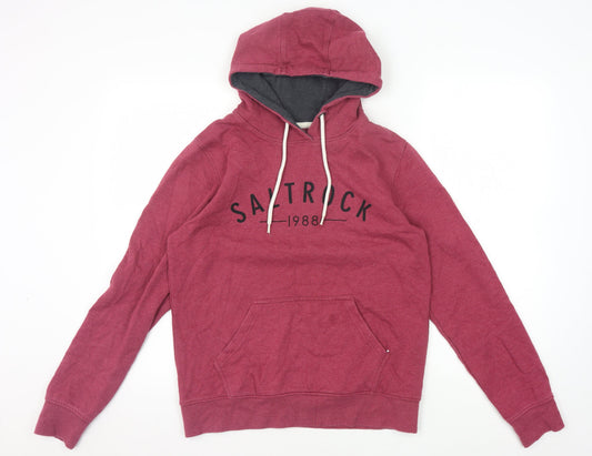Mens UK Size 10 Saltrock Red Pullover Hoodie