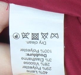 J.Crew Women's Red Sleeveless Zip Dress Size 8