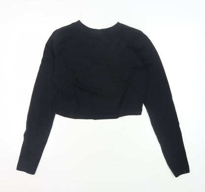 Womens UK Size L FILA Black Cropped T-Shirt