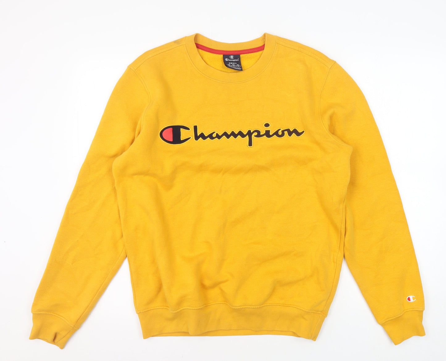 Mens UK Size S Champion Yellow Pullover Sweatshirt