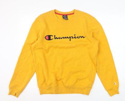 Mens UK Size S Champion Yellow Pullover Sweatshirt