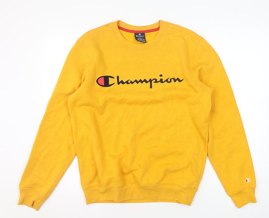 Mens UK Size S Champion Yellow Pullover Sweatshirt
