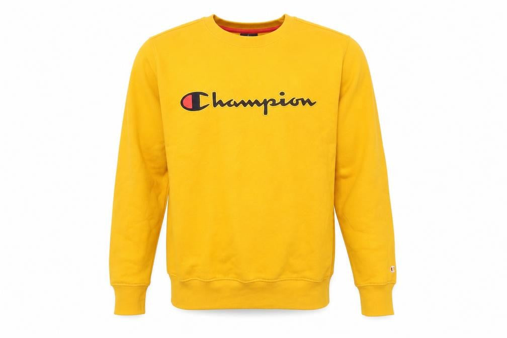 Mens UK Size S Champion Yellow Pullover Sweatshirt