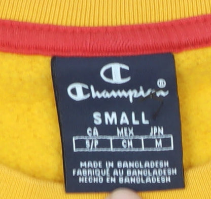 Mens UK Size S Champion Yellow Pullover Sweatshirt