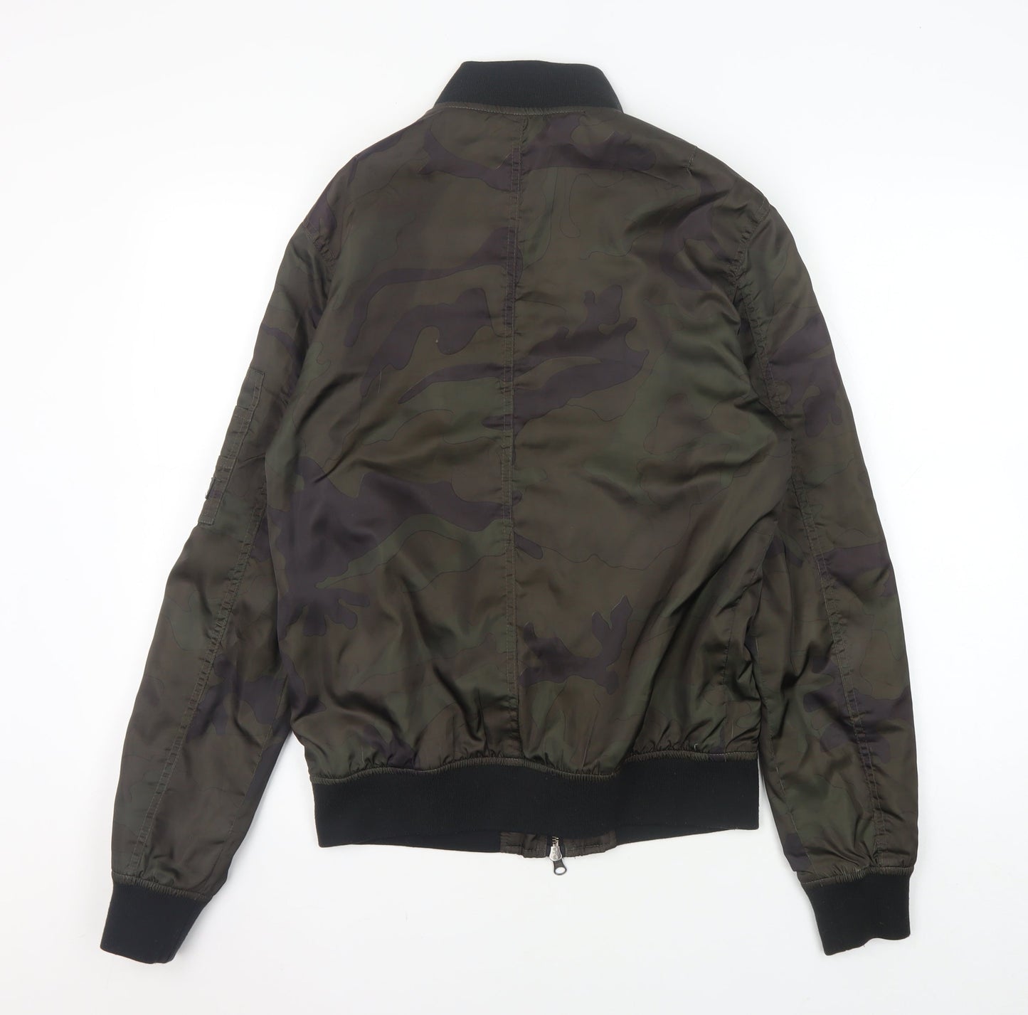 Mens UK Size S Firetrap Green Bomber Jacket