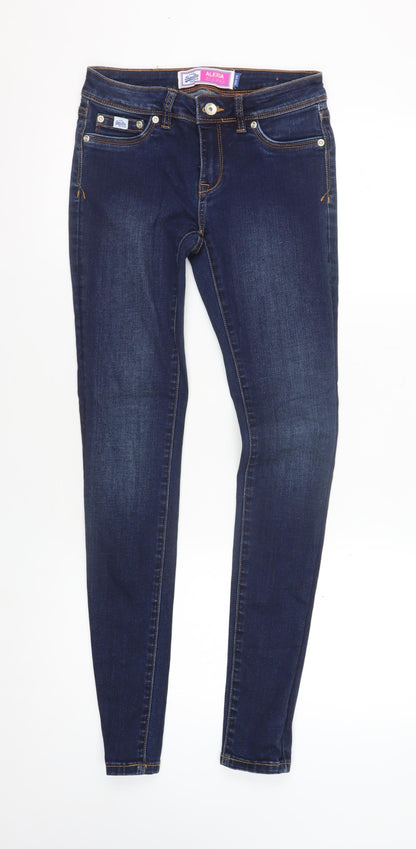 Womens UK Size 25W/32L Superdry  Jegging Blue Jeans