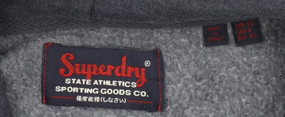 Superdry Women's Grey Pullover Hoodie, Size 12