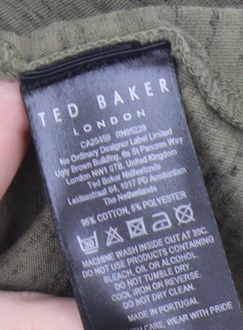 Unisex Adults UK Size M Ted Baker Green Basic T-Shirt