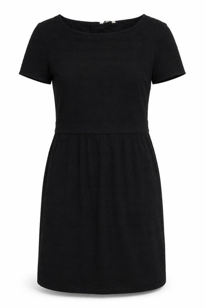 FatFace Women's Black Short Sleeve Sheath Dress - Size 8