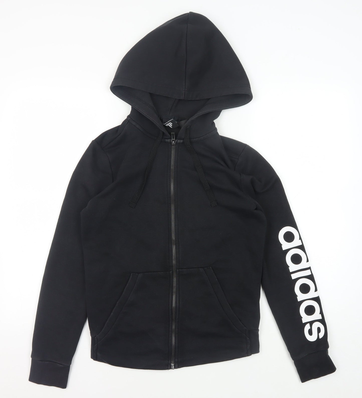 Adidas Women's Black Full Zip Hoodie Size 10