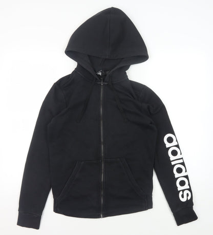 Adidas Women's Black Full Zip Hoodie Size 10