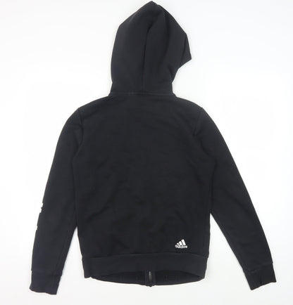 Adidas Women's Black Full Zip Hoodie Size 10