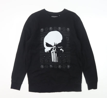 Mens UK Size M Marvel Black Pullover Sweatshirt