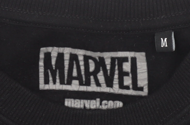 Mens UK Size M Marvel Black Pullover Sweatshirt