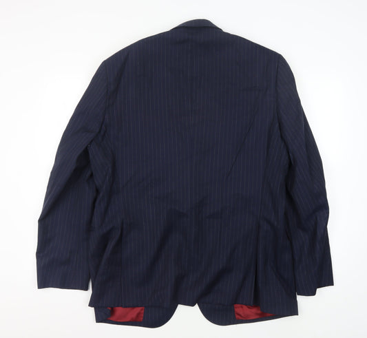 Mens UK Size 44 Moss Bros Regular Blue Suit Jacket