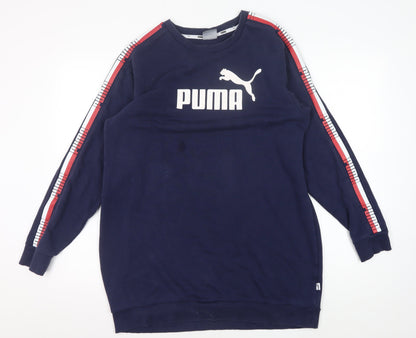 Puma Women's Blue Logo Sweatshirt Size 8
