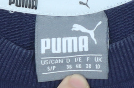 Puma Women's Blue Logo Sweatshirt Size 8