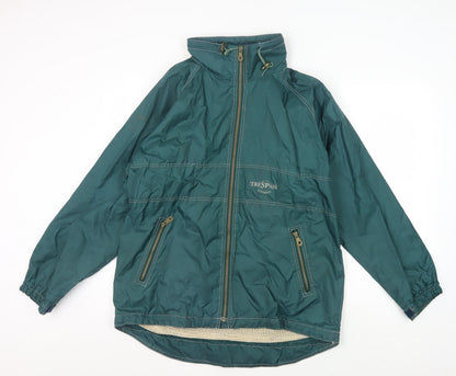 Mens UK Size 36 Trespass Green Windbreaker Coat