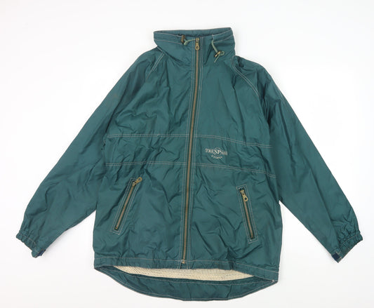 Mens UK Size 36 Trespass Green Windbreaker Coat
