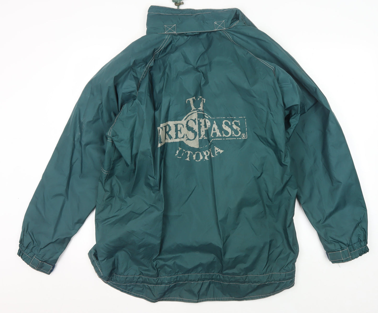 Mens UK Size 36 Trespass Green Windbreaker Coat