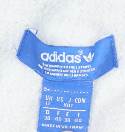 Adidas Women's Grey Full Zip Hoodie Size 12