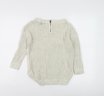 Limited Women's Ivory 8 Open-Knit Jumper, 3/4 Sleeve