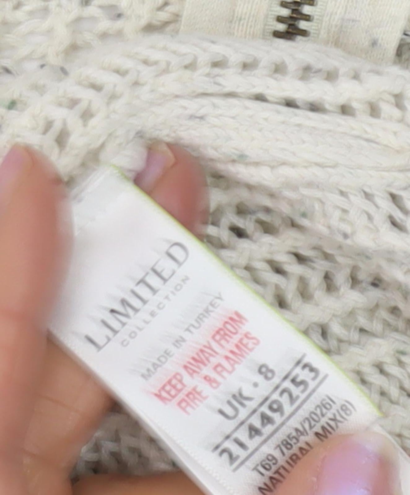 Limited Women's Ivory 8 Open-Knit Jumper, 3/4 Sleeve