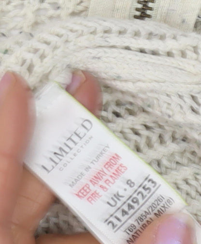 Limited Women's Ivory 8 Open-Knit Jumper, 3/4 Sleeve