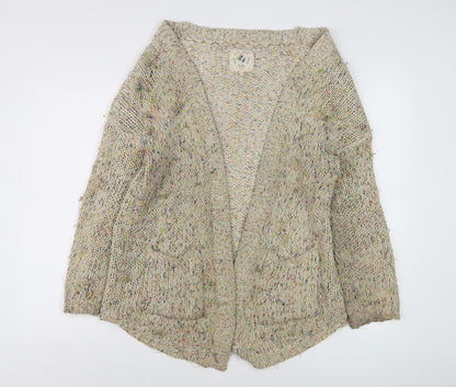 Mamuska Women's Multicoloured Chunky-Knit Cardigan Size 14
