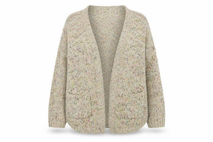 Mamuska Women's Multicoloured Chunky-Knit Cardigan Size 14