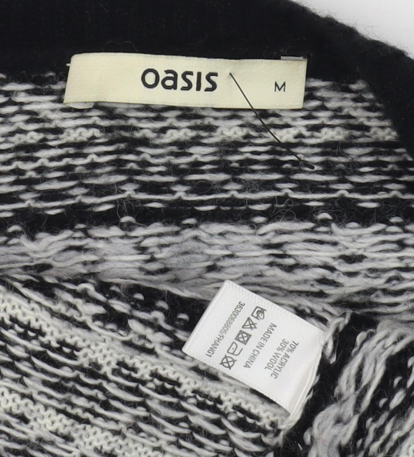 Womens UK Size M Oasis Black Cardigan Jumper