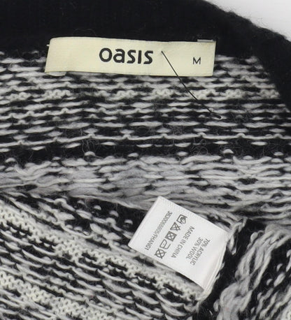 Womens UK Size M Oasis Black Cardigan Jumper