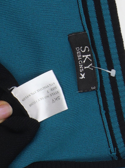 Womens UK Size S Sky Designs Blue Tunic Jumper