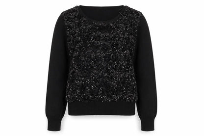 Womens UK Size L QED London Black Pullover Jumper