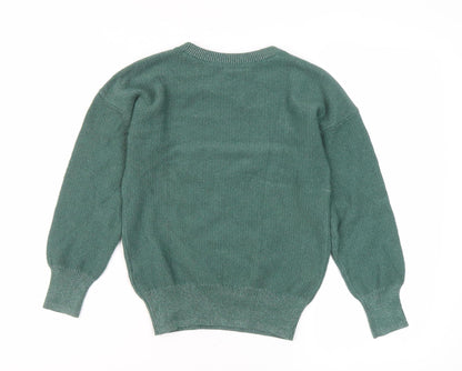 Gap Kids Green Crew Neck Pullover Jumper Size 8