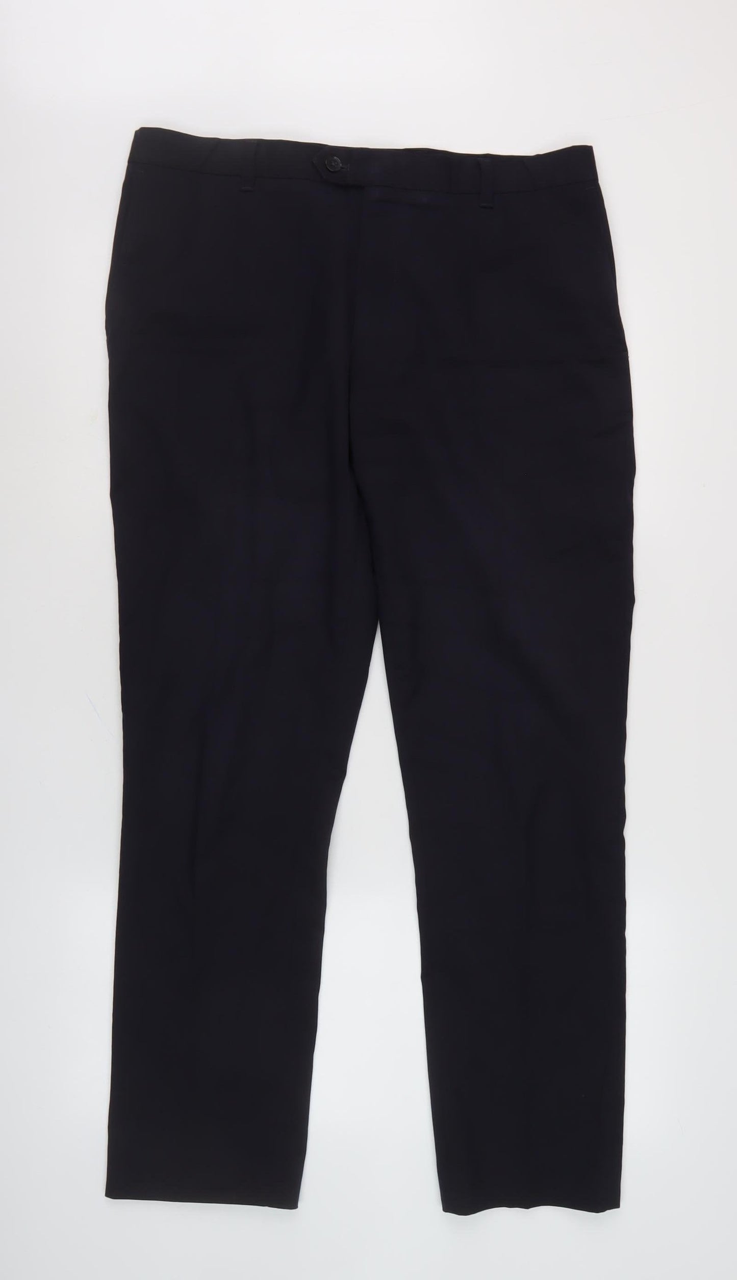 Next Men's Black Trousers, Size L, Button Closure