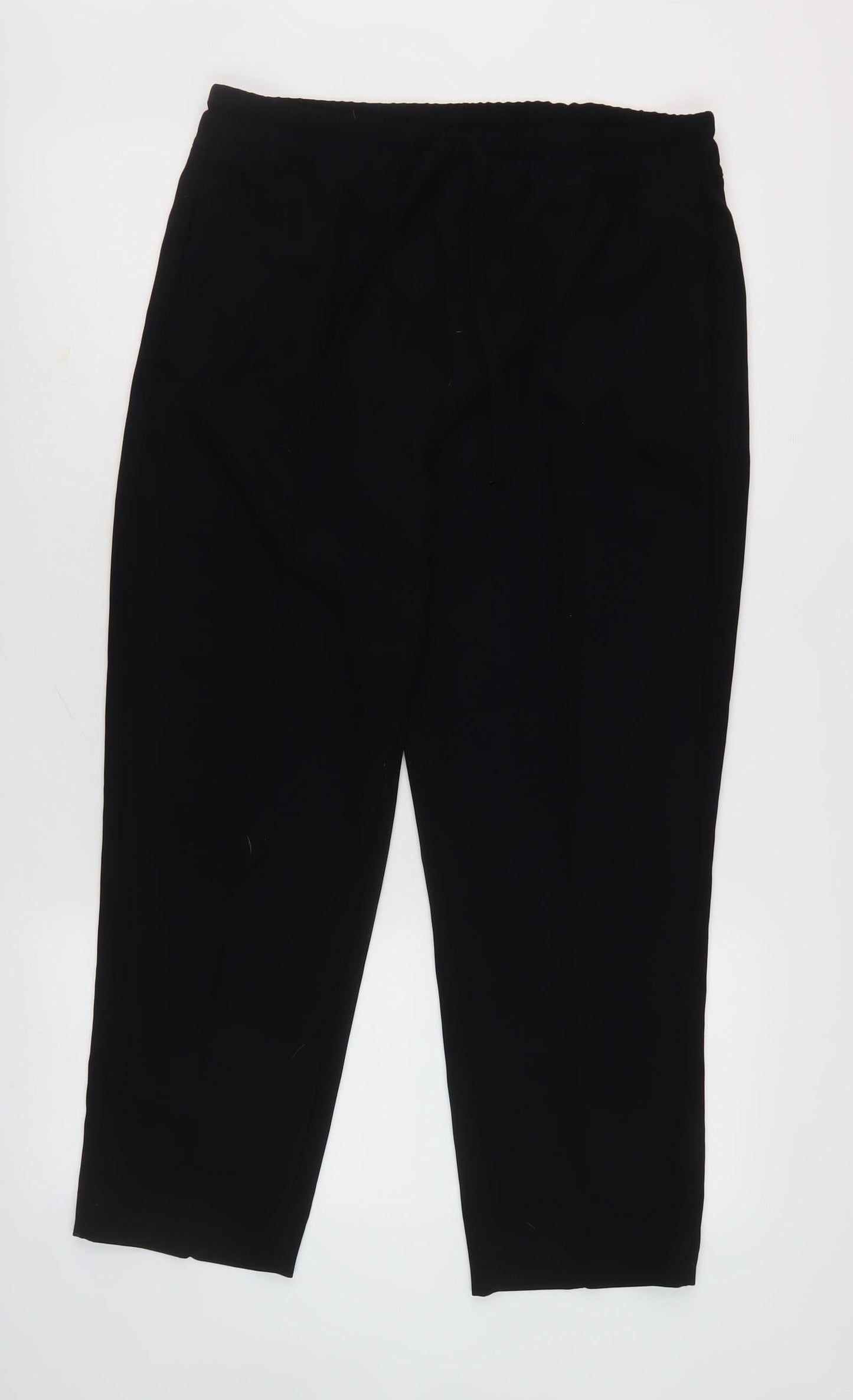 Reiss Women's Black Cropped Trousers, Size 12