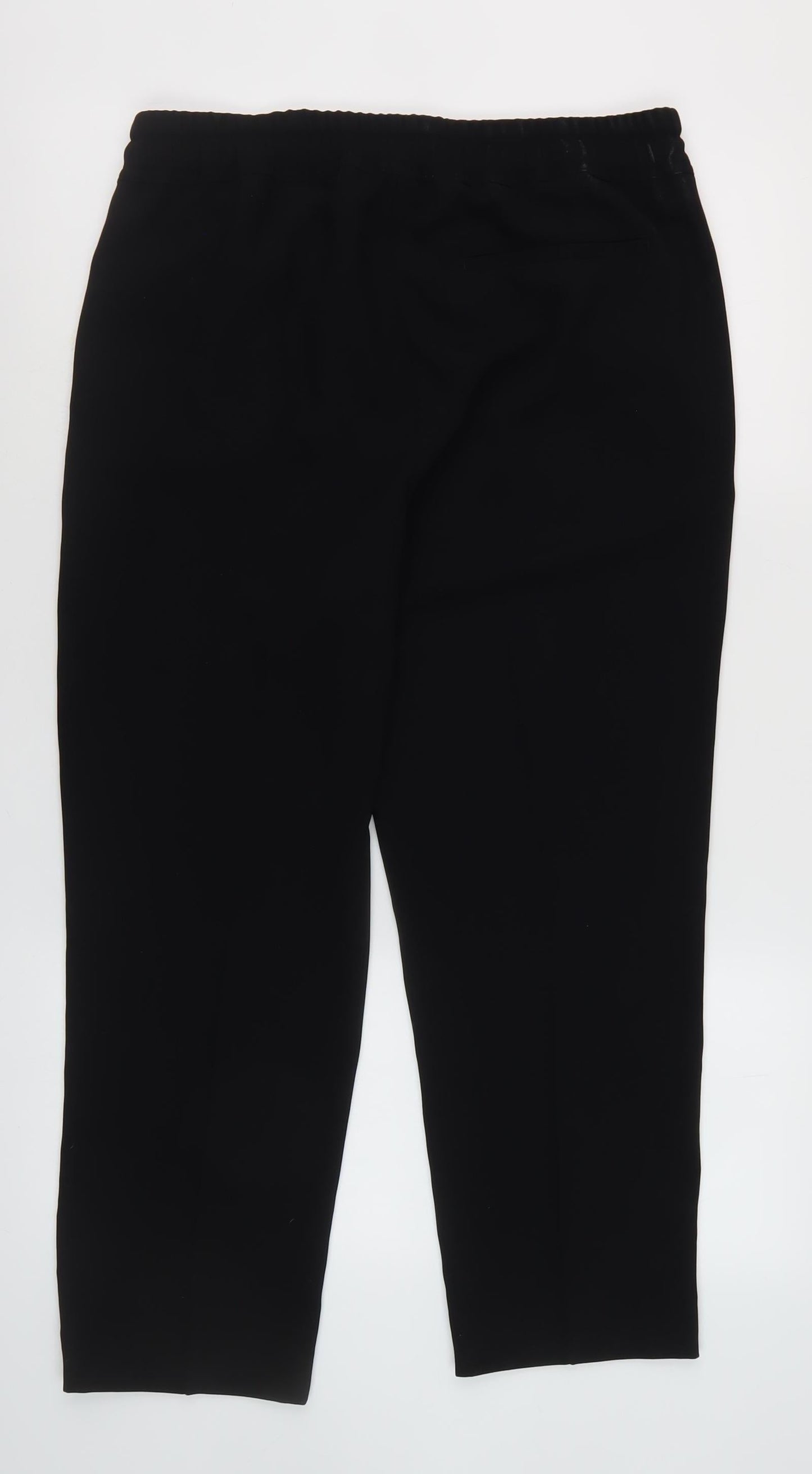 Reiss Women's Black Cropped Trousers, Size 12