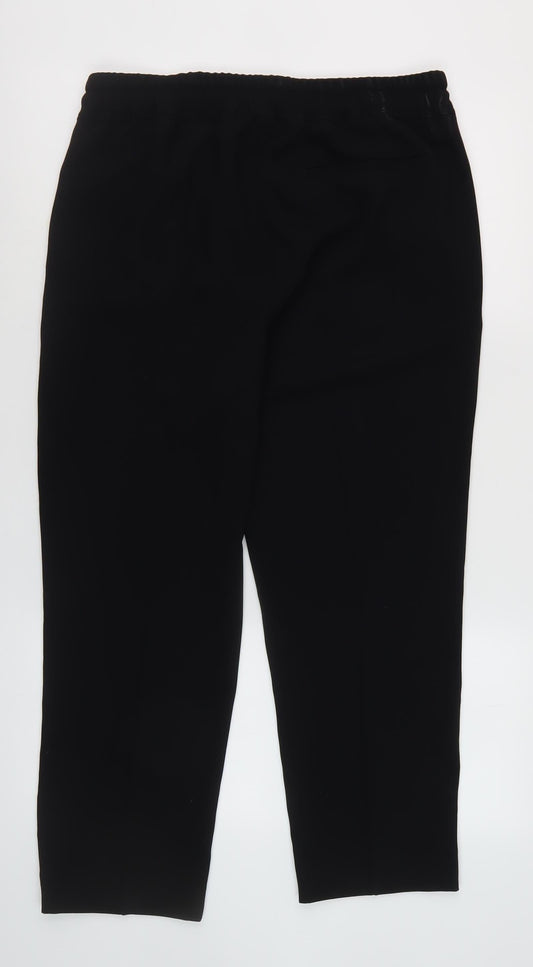 Reiss Women's Black Cropped Trousers, Size 12